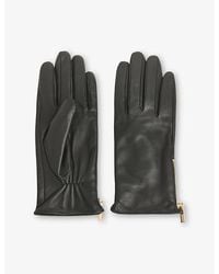 Whistles - Zipped Leather Gloves - Lyst