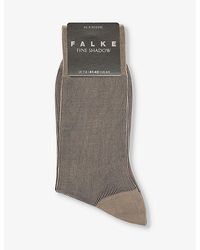 FALKE - Fine Shadow Striped Stretch-knit Socks - Lyst