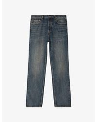 The Kooples - Faded-Wash Straight-Leg Denim Jeans - Lyst