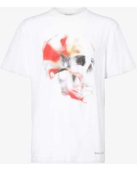Alexander McQueen - Skull Graphic-print Cotton-jersey T-shirt - Lyst