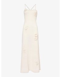 4th & Reckless - Isla Floral Motif-embellished Knitted Maxi Dress - Lyst