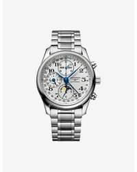 Longines - L2.673.4.78.6 Master Collection Chronograph Moonphase Stainless-Steel Automatic Watch - Lyst