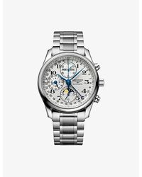 Longines - L2.673.4.78.6 Master Collection Chronograph Moonphase Stainless-Steel Automatic Watch - Lyst