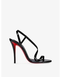 Christian Louboutin - Rosa Z 100 Patent-Leather Heeled Sandals - Lyst