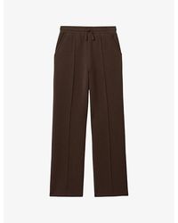 Reiss - Bernie Wide-Leg High-Rise Stretch-Jersey Jogging Bottoms - Lyst