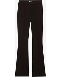 Claudie Pierlot - Flared-cuffs Straight-leg Mid-rise Stretch-woven Trousers - Lyst