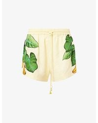 FARM Rio - Banana And Grapes Printed Linen-Blend Shorts - Lyst
