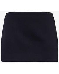 Khaite - Jett Clean-lined Satin Mini Skirt - Lyst
