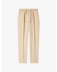 Sandro - Drawstring-Waist Straight-Leg Woven Trousers - Lyst