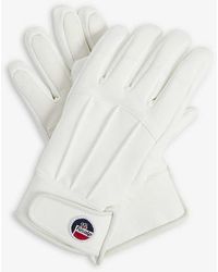 Fusalp Glacier Leather-trim Shell Ski Gloves - White