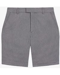 Ted Baker - Katford Textured Stretch-cotton Shorts - Lyst