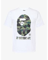A Bathing Ape - Logo-Print Short-Sleeve Cotton T-Shirt - Lyst