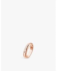Cartier - C De 18Ct Rose- And 0.03Ct Brilliant-Cut Diamond Ring - Lyst