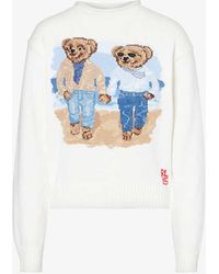 Polo Ralph Lauren - Polo Bear-intarsia Cotton-knit Jumper - Lyst