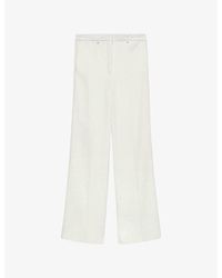 JOSEPH - Morissey Comfort Cady Mid-Rise Straight-Leg Woven Trousers - Lyst