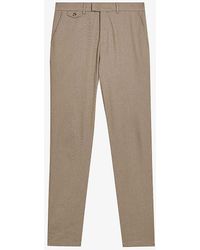 Ted Baker - Turney Slim-fit Stretch-cotton Trouser - Lyst