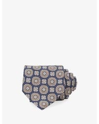 Reiss - Alessio Floral-Medallion Print Silk Tie - Lyst