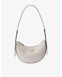 Prada - Arqué Small Leather Shoulder Bag - Lyst