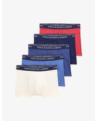 Polo Ralph Lauren - Branded-Waistband Pack Of Five Jersey Trunks - Lyst