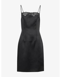 Reformation - X Alexa Chung Satin Cocktail Mini Dress - Lyst