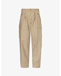 Polo Ralph Lauren - Reverse Santeen Regular-fit Tapered-leg Cotton Trousers - Lyst