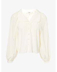 FRAME - The Gala Collared Silk Shirt - Lyst