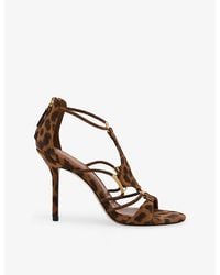 Reiss - Roxanne Suede Heeled Sandals - Lyst