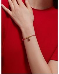 BVLGARI - Divas' Dream-Plated Brass, Enamel And Cord Bracelet - Lyst