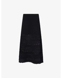 Jonathan Simkhai - Westly Open-Stitch Midi Skirt - Lyst