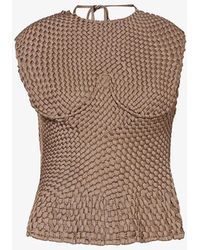 Isa Boulder - Arc Sleeveless Rayon-knitted Top - Lyst