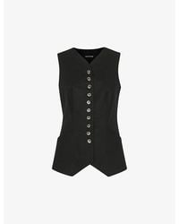 Whistles - Lindsey V-neck Linen And Cotton Waistcoat - Lyst