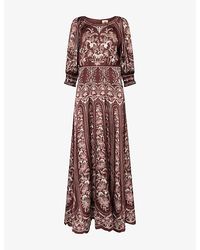 FARM Rio - Liz Floral Woven Maxi Dress - Lyst