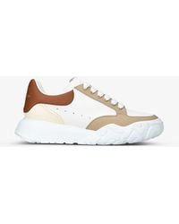 Alexander McQueen - Sprint Runner Panelled Leather Low-top Trainers - Lyst
