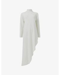 eem - High-Neck Asymmetric Knitted Tunic Dress - Lyst