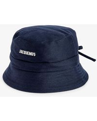 Jacquemus - Dark Vy Le Bob Gadjo Brand-plaque Cotton Bucket Hat - Lyst