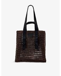 AllSaints - Lullah Raffia Tote Bag - Lyst