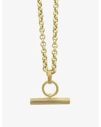 Rachel Jackson - Momento T-bar 22ct -plated Sterling Silver Necklace - Lyst