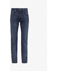 PAIGE - Federal Straight-leg Mid-rise Recycled Stretch-denim Jeans - Lyst