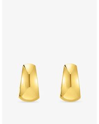 Thomas Sabo - Trapezoidal Chunky 18Ct-Plated 925 Sterling Hoop Earrings - Lyst
