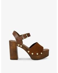 Carvela Kurt Geiger - Festa Suede Platform Sandals - Lyst