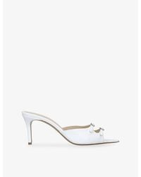 Andrea Wazen - Carol 75 Leather Heeled Mules - Lyst