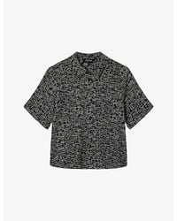 Whistles - Grid-Print Short-Sleeved Woven Shirt - Lyst