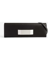 Rick Owens - Brand-engraved Plaque Leather Clutch Bag - Lyst
