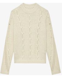 Zadig & Voltaire - Morley Cable-knit Wool Jumper - Lyst