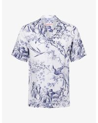 Orlebar Brown - Maitan Nature-Print Linen Shirt - Lyst