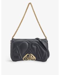 Alexander McQueen - The Seal Small Leather Shoulder Bag - Lyst