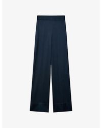 JOSEPH - Dijon Wide-Leg Silk-Satin Trousers - Lyst