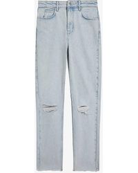 Ted Baker - Chrishl Straight-leg Ripped-knee Stretch Jeans - Lyst