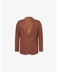Percival - Tailored Single-Breasted Linen And Cotton-Blend Blazer - Lyst
