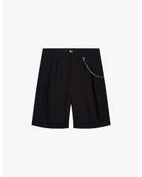 The Kooples - Straight-Leg Chain-Embellished Cotton-Blend Shorts - Lyst